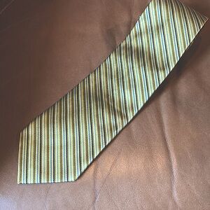 346 Brooks Brothers Pure Silk Tie green brown blue white New